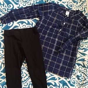 4T carters top with capri leggings